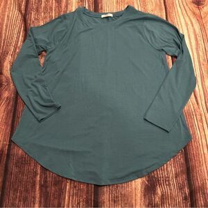 Women’s Zenana Outfitters Crew Neck Long Sleeve Top Turquoise 1X